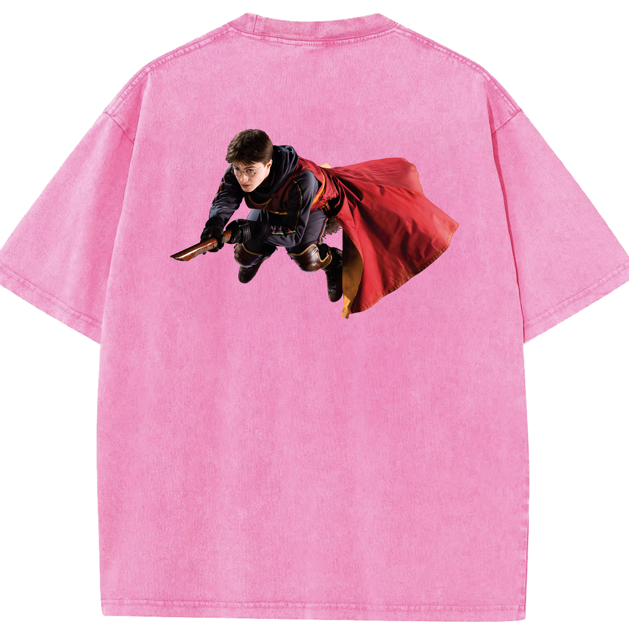 （画像用） Harry Potter ハリー・ポッターシリーズ 綿100% ヴィンテージ風 半袖Tシャツ（背面プリント）